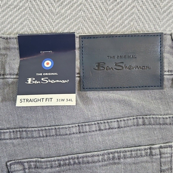 Ben Sherman Men's Straight Fit Denim Jeans Size 31x34 Pants Lunar BS11DB222 - Picture 5 of 16